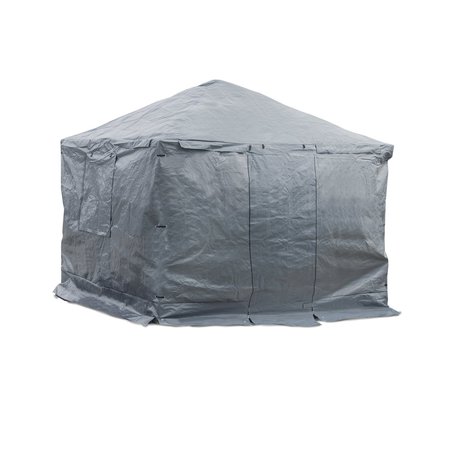 SOJAG Universal Grey Winter Cover for Gazebos, 10 ft. x 14 ft. 135-9166491